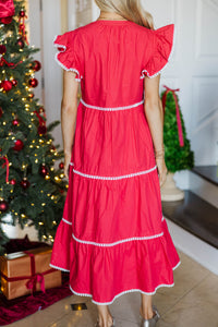 NURSING COLLECTION: All About Ease Red Midi Dress