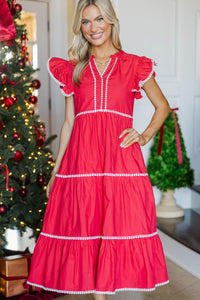 NURSING COLLECTION: All About Ease Red Midi Dress