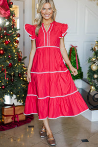 NURSING COLLECTION: All About Ease Red Midi Dress