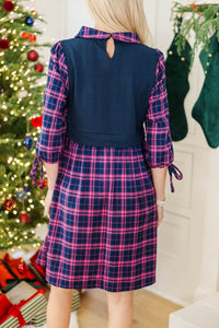 NURSING COLLECTION: My Whole Heart Pink Plaid Mini Dress