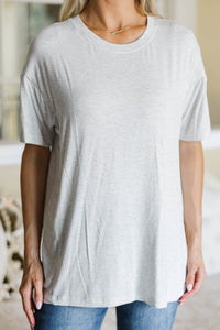 NURSING COLLECTION: Quiet Comfort Heather Gray Graphic Tee
