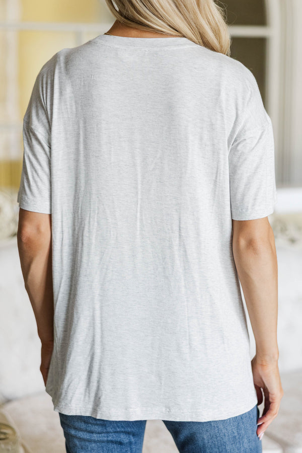 NURSING COLLECTION: Quiet Comfort Heather Gray Graphic Tee