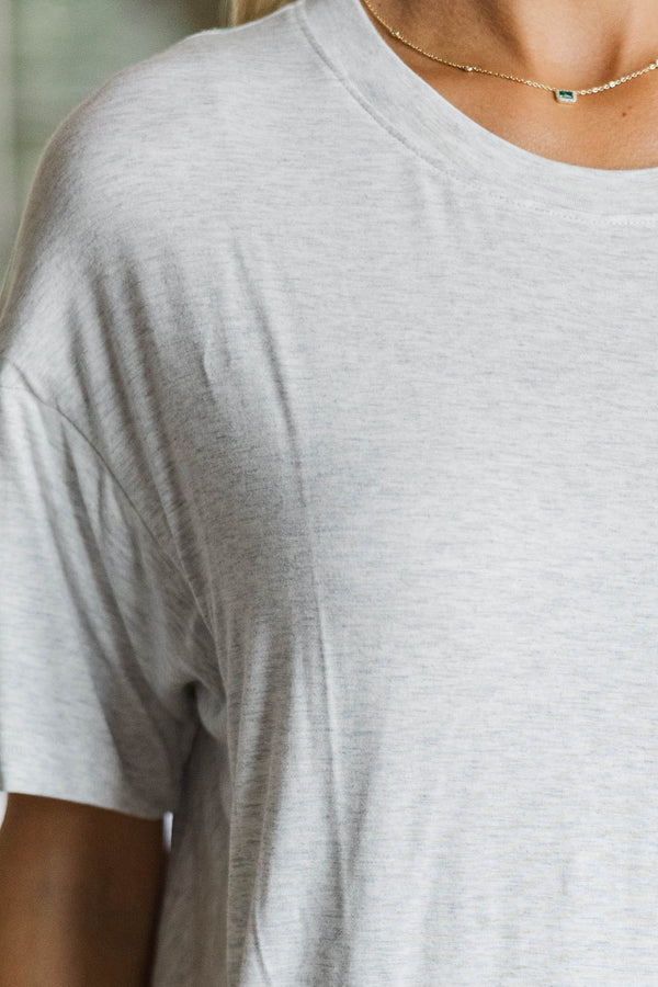 NURSING COLLECTION: Quiet Comfort Heather Gray Graphic Tee