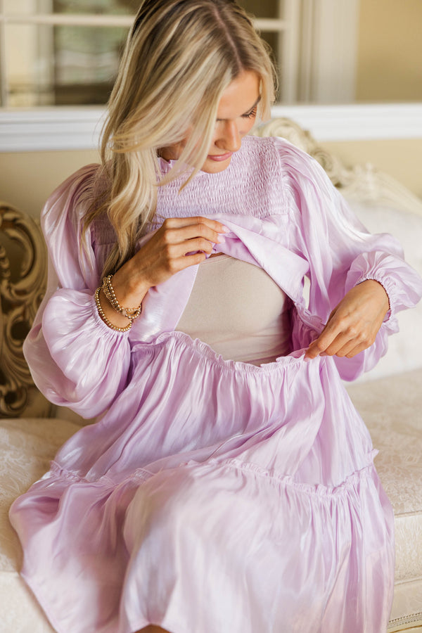 NURSING COLLECTION: Be Your Best Pink Taffeta Dress