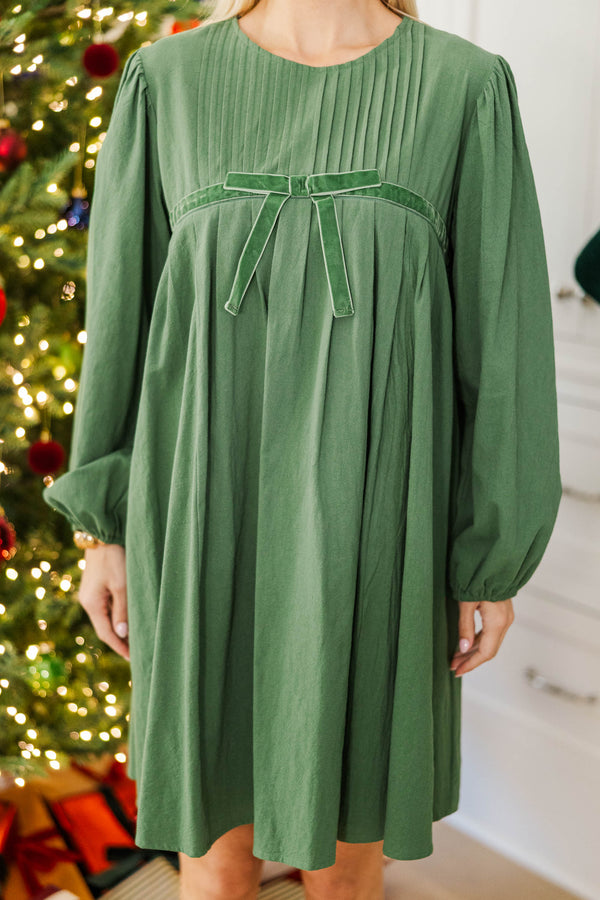 NURSING COLLECTION: The Gathered Moment Emerald Babydoll Dress
