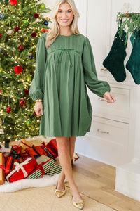 NURSING COLLECTION: The Gathered Moment Emerald Babydoll Dress
