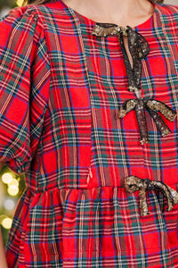 NURSING COLLECTION: Sweet Intentions Red Plaid Blouse