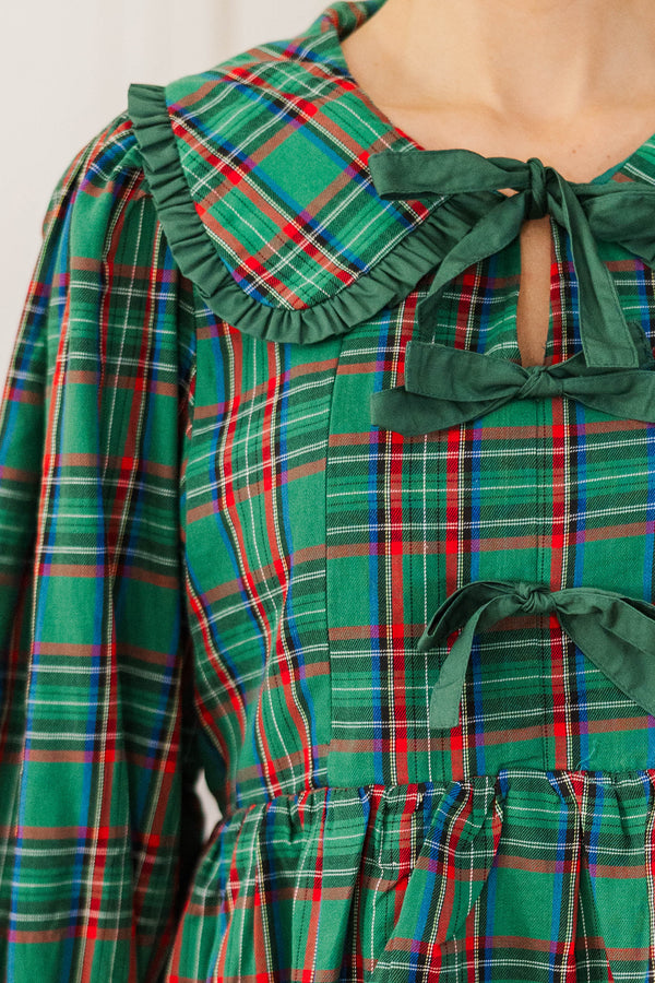 NURSING COLLECTION: Stay With Me Emerald Bow Blouse