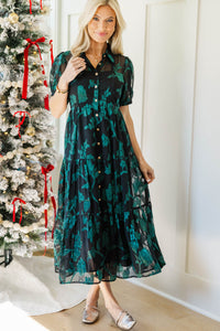 NURSING COLLECTION: Every Little Thing Emerald Embroidered Midi Dress