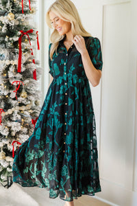 NURSING COLLECTION: Every Little Thing Emerald Embroidered Midi Dress