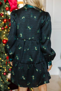 NURSING COLLECTION: Never Too Late Green Floral Brocade Dress