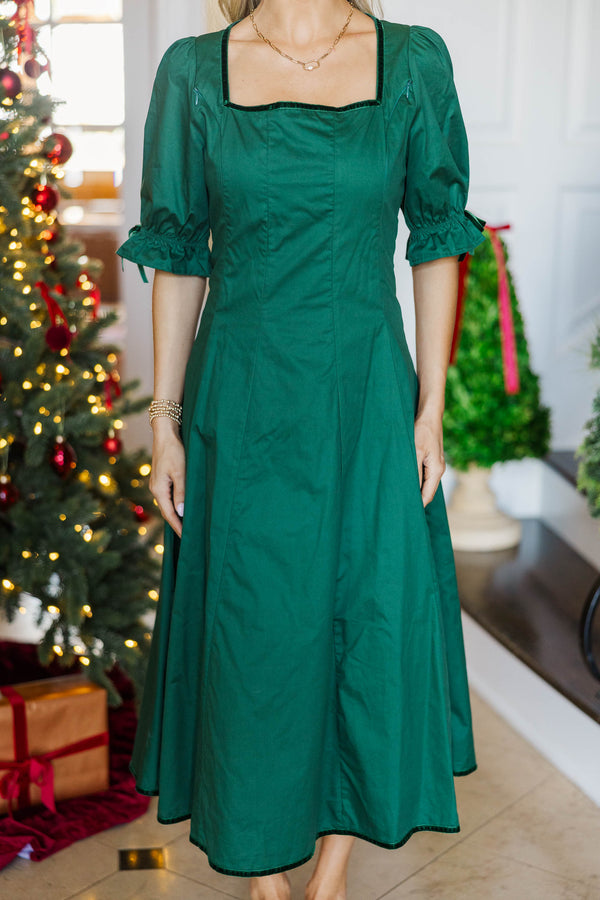 NURSING COLLECTION: Made To Love Emerald Midi Dress