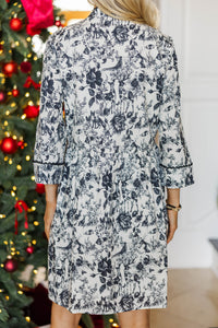 NURSING COLLECTION: Always The One Black Toile Shift Dress