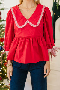 NURSING COLLECTION: It's Your Time Red Blouse