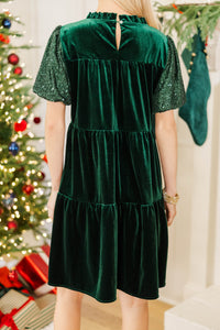 NURSING COLLECTION: Easy To Love Emerald Velvet Mini Dress