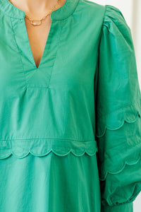 NURSING COLLECTION: All I Wanted Emerald Mini Dress