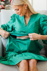 NURSING COLLECTION: All I Wanted Emerald Mini Dress