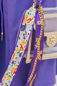 Saturday Silks: Knot Your Average Purple Purse Scarf