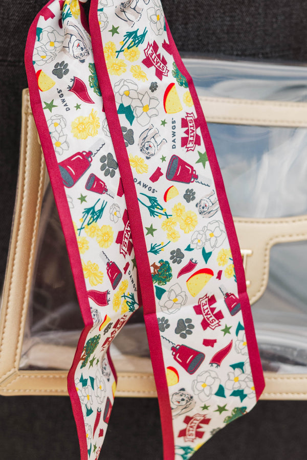 Saturday Silks: Knot Your Average Maroon Purse Scarf