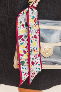 Saturday Silks: Knot Your Average Maroon Purse Scarf