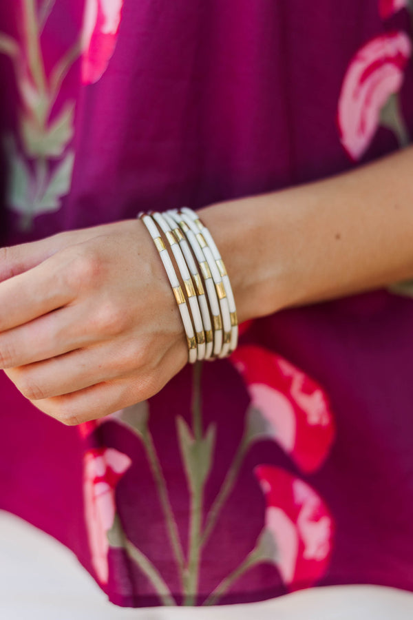 BuDhaGirl Ivory Veda Bangles - Set of 6