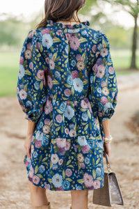 Sweet Little Things Navy Ditsy Floral Dress