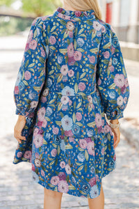 Sweet Little Things Navy Ditsy Floral Dress