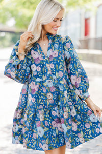 Sweet Little Things Navy Ditsy Floral Dress
