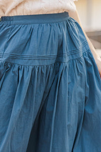 On Her Way Blue Midi Skirt