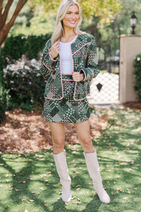 To The Countryside Olive Patchwork Jacket