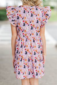 Girls: At This Time Trick or Treat Lavender Dress