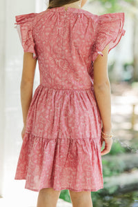 Girls: At This Time Mauve Pink Harvest Toile Dress