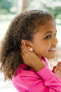 Girls: Squad Goals Pink Earrings Set