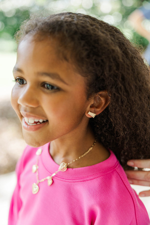 Girls: Squad Goals Pink Earrings Set