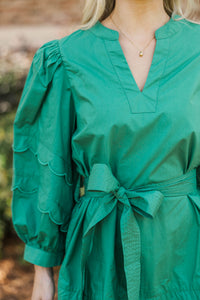 Sweet Breeze Emerald Babydoll Dress