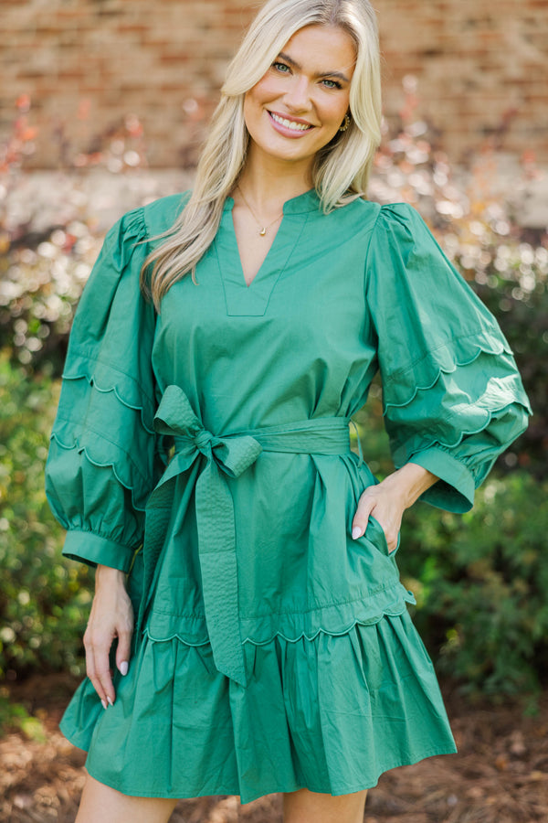 Sweet Breeze Emerald Babydoll Dress