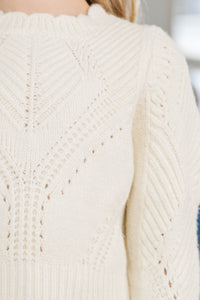 Girls: Wishing You The Best Cream Sweater