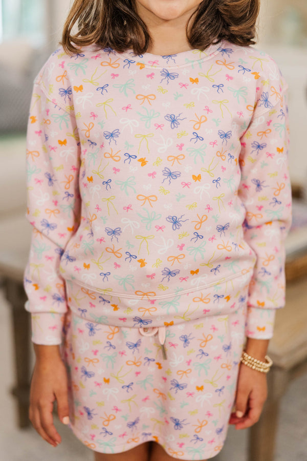 Girls: A Lot To Love Pink Bow Pullover