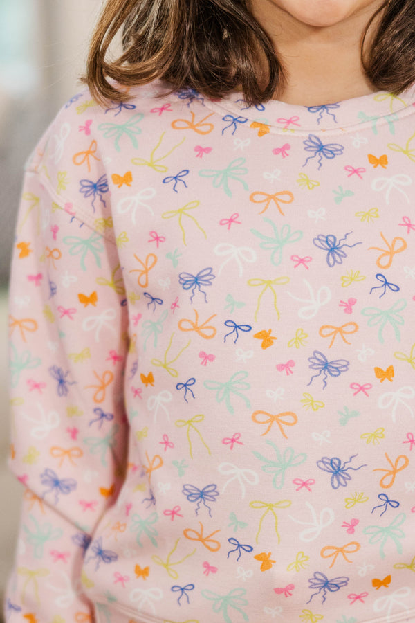 Girls: A Lot To Love Pink Bow Pullover