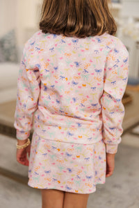 Girls: A Lot To Love Pink Bow Pullover