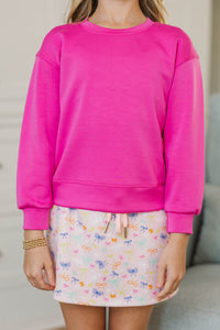 Girls: A Lot To Love Fuchsia Pullover