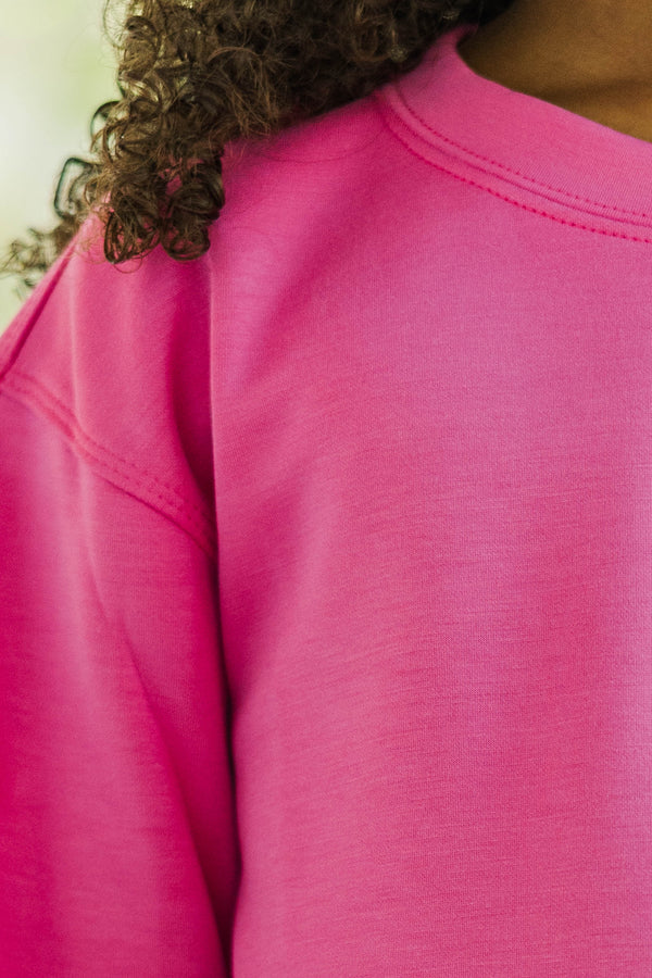 Girls: A Lot To Love Fuchsia Pullover