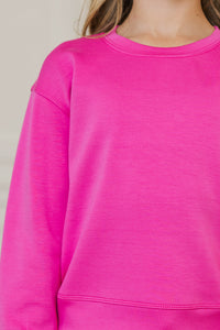 Girls: A Lot To Love Fuchsia Pullover