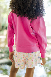 Girls: A Lot To Love Fuchsia Pullover
