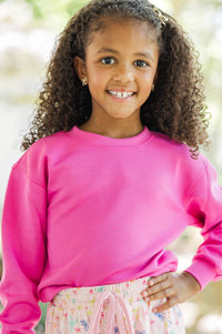 Girls: A Lot To Love Fuchsia Pullover