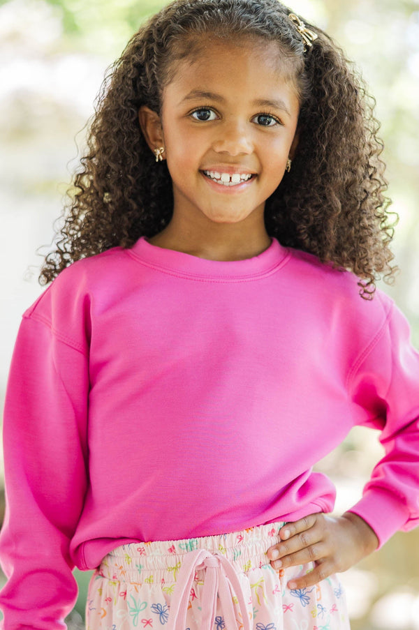 Girls: A Lot To Love Fuchsia Pullover