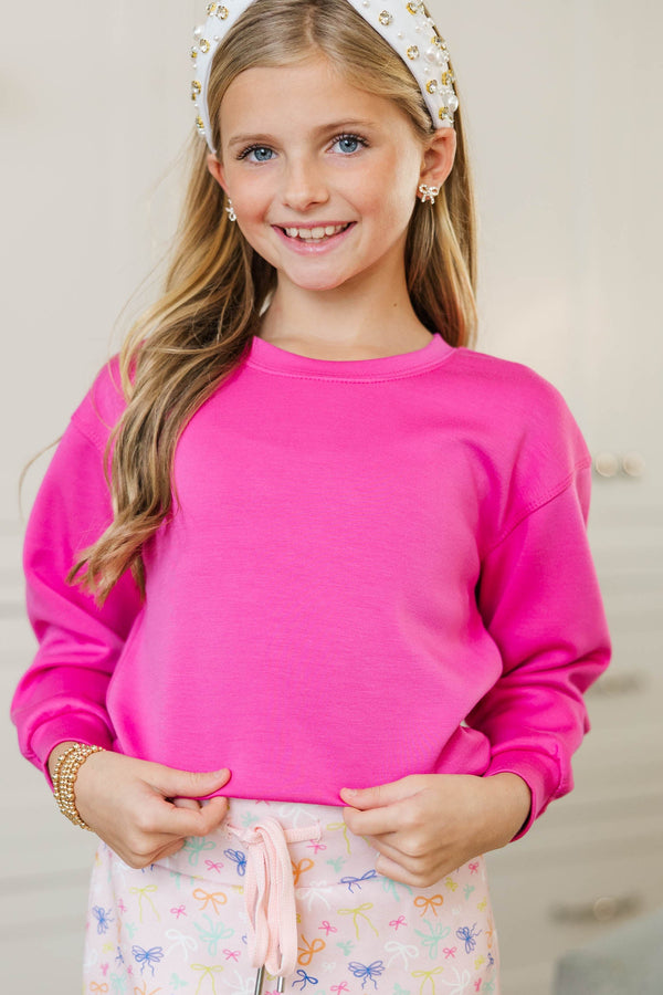 Girls: A Lot To Love Fuchsia Pullover