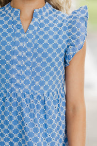 Girls: Make It Your Own Blue Eyelet Midi Dress
