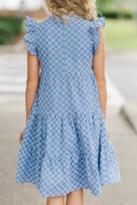 Girls: Make It Your Own Blue Eyelet Midi Dress