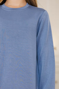 Girls: Roam Free Blue Leopard Print Sweatshirt Dress